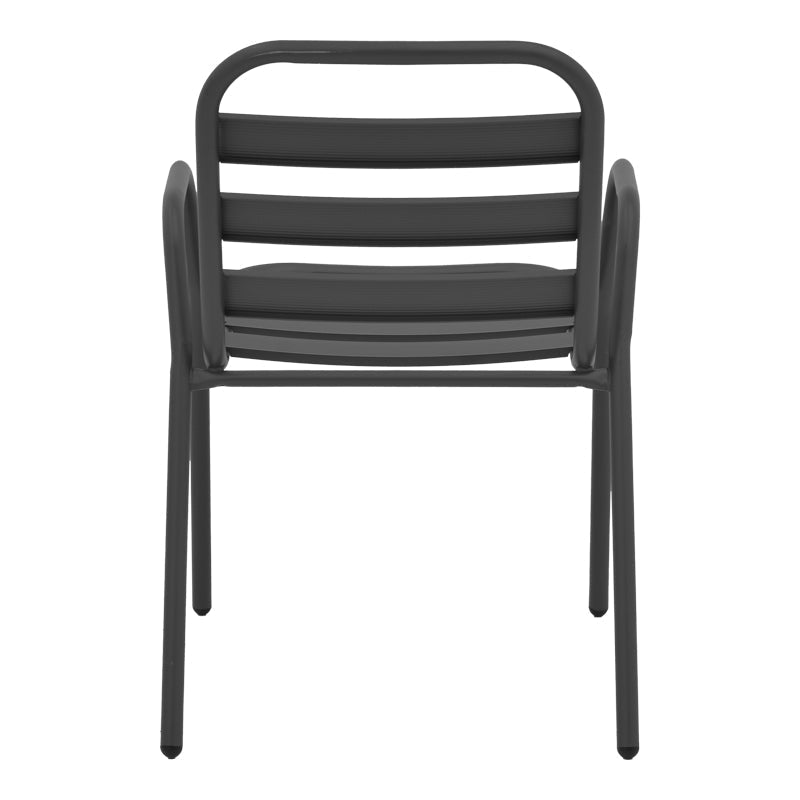 Scaun exterior Sussie, metal si aluminiu, 45x62x76 cm - Gri