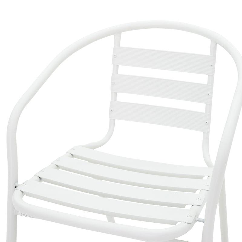 Scaun Tade metal, 58x54x73 cm - Alb