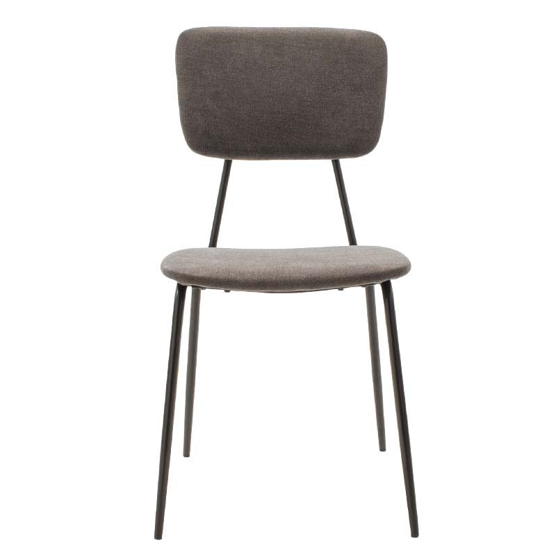 Scaun Tania, stofa si metal, 43x53x84 cm - Gri