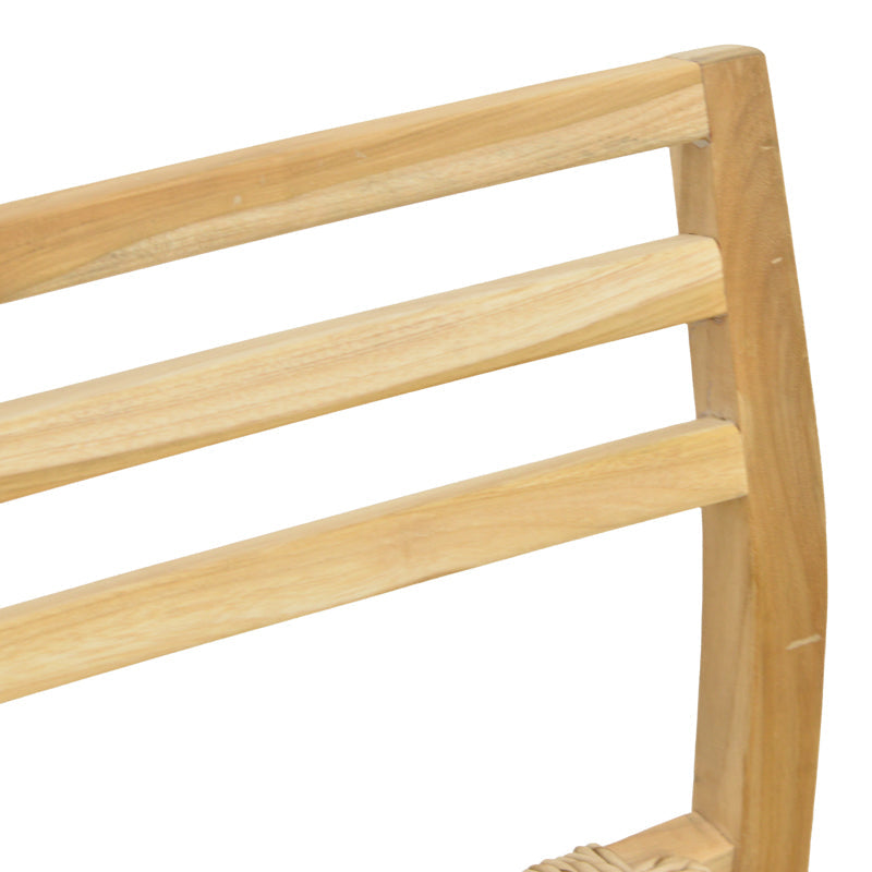 Scaun Tuga, lemn teak, împletitură PE, Natur, 50x58x86 cm