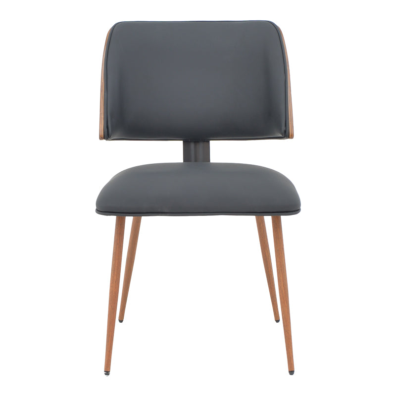 Scaun Ubane, negru pu-nuc, 53x62x85 cm