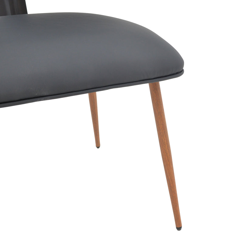 Scaun Ubane, negru pu-nuc, 53x62x85 cm