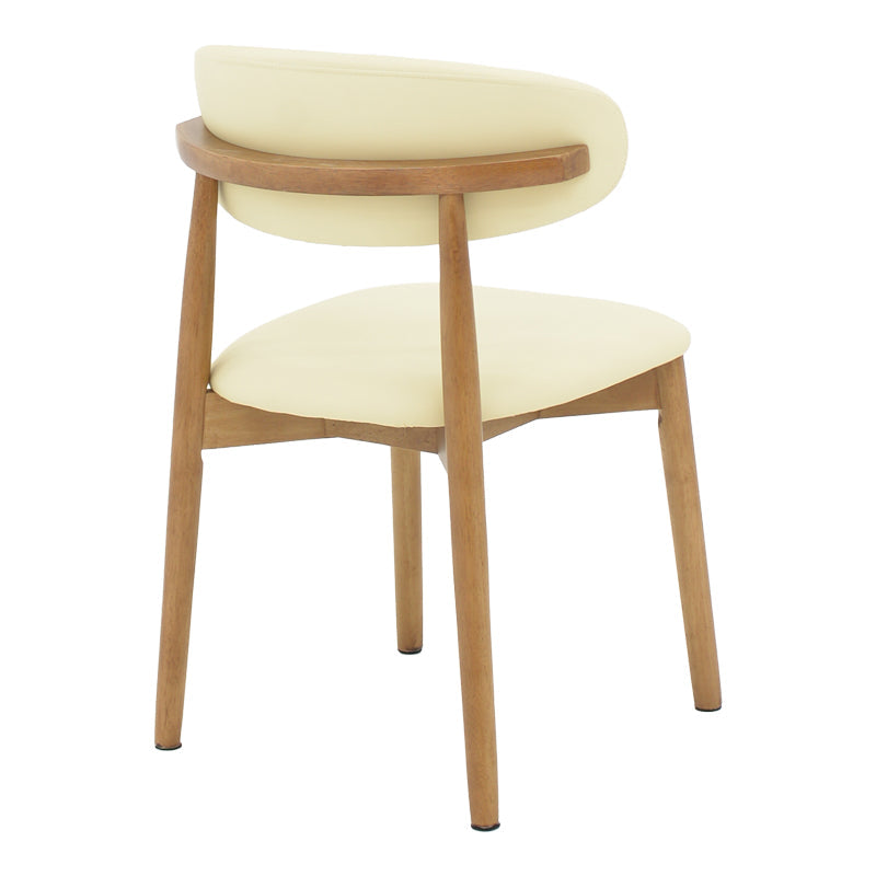 Scaun Ubene, de nuc si, bej, 46x58x79 cm
