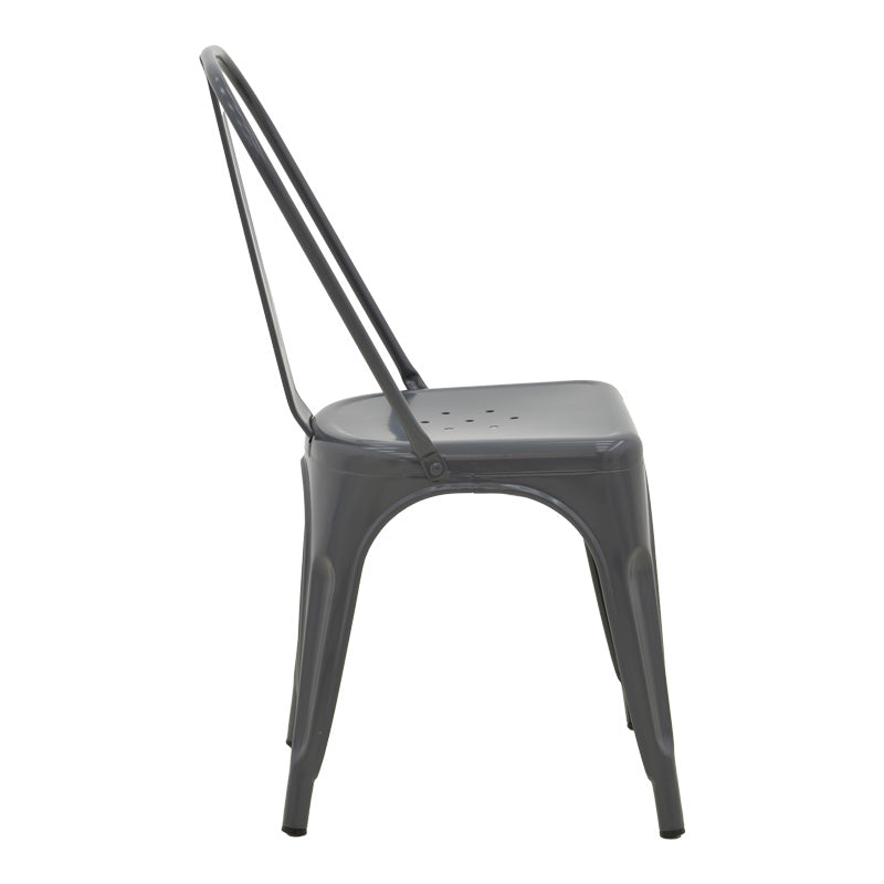 Scaun Utopia, metal, 44x44x85 cm - Antracit