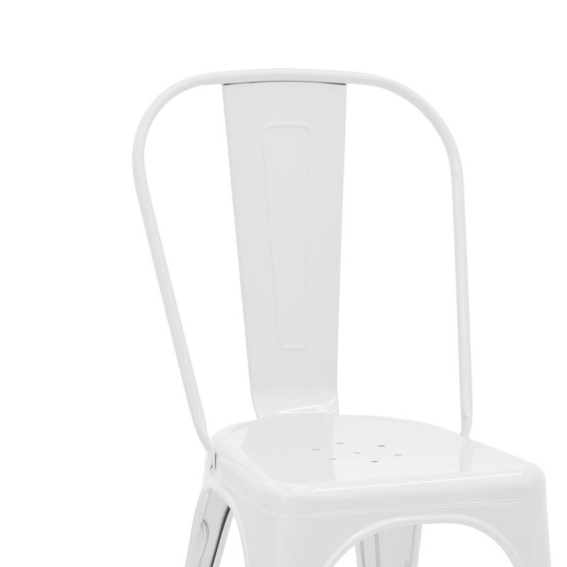 Scaun Utopia metal, 44x44x55 cm - Alb
