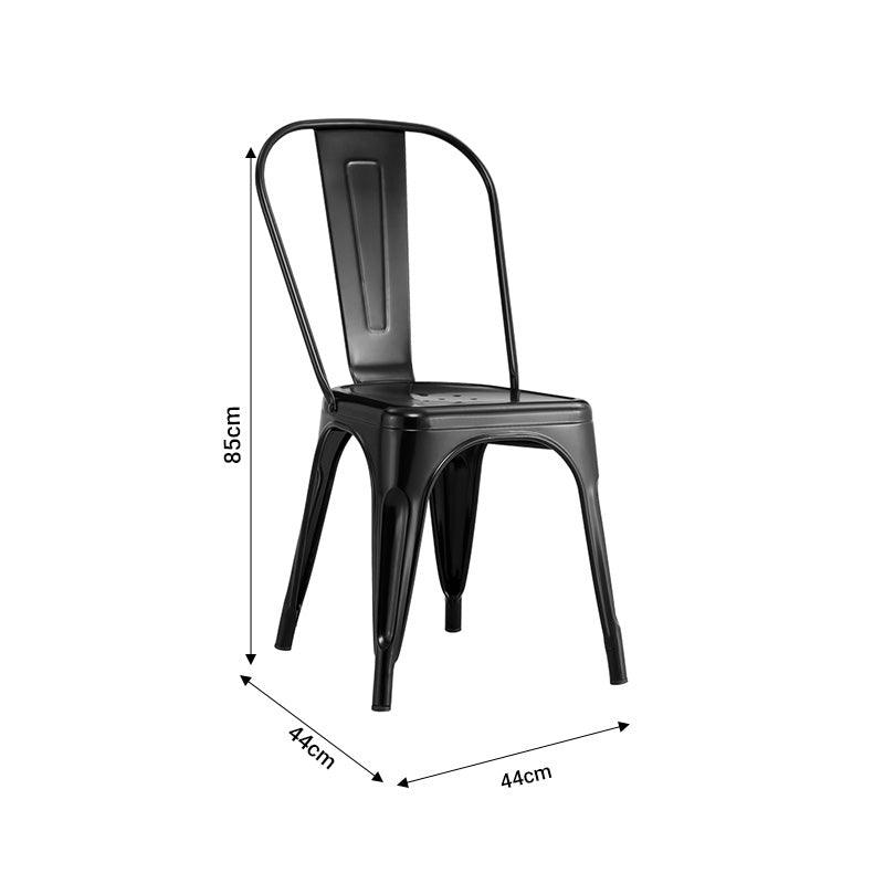 Scaun Utopia metal, 44x44x55 cm - Alb