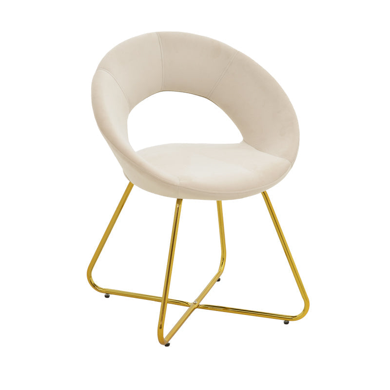 Scaun Valentina, catifea si metal, 65x60x82 cm - Scaun Valentina, catifea si metal, 65x60x82 cm - 127-000168