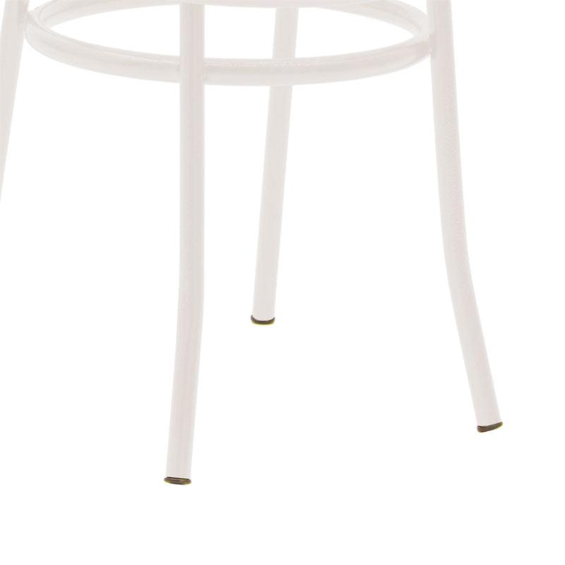 Scaun Vienna rattan metal, Alb - Bej, 100x200 cm - Alb