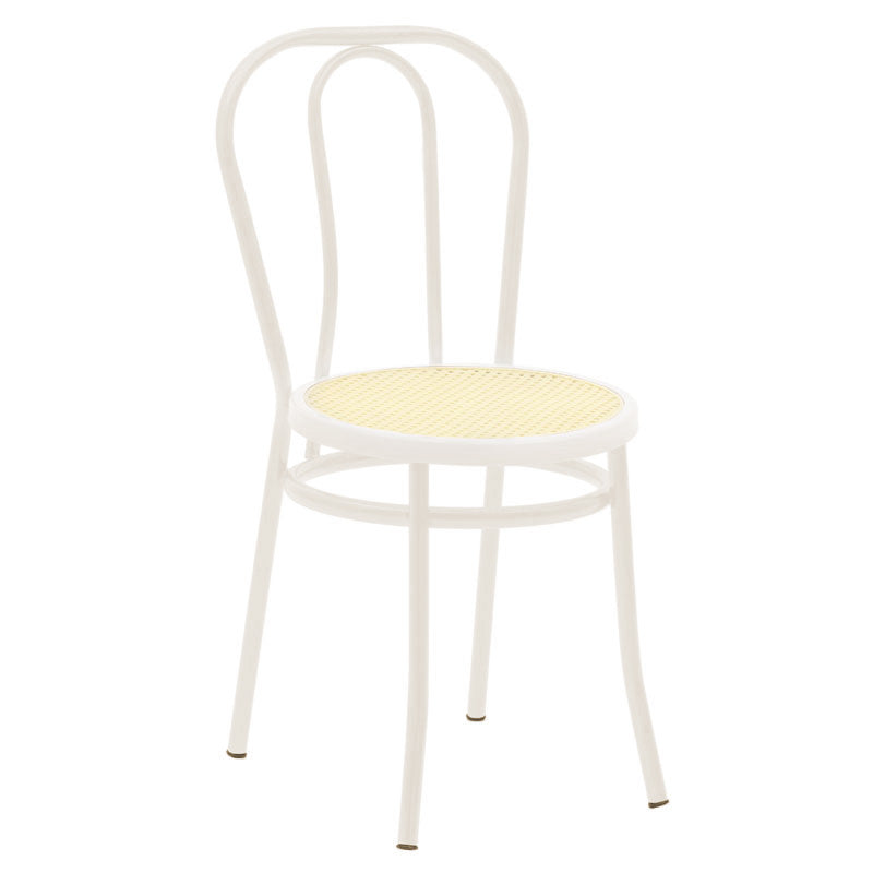 Scaun Vienna rattan metal, Alb - Bej, 100x200 cm - Scaun Vienna rattan metal, Alb - Bej, 100x200 cm