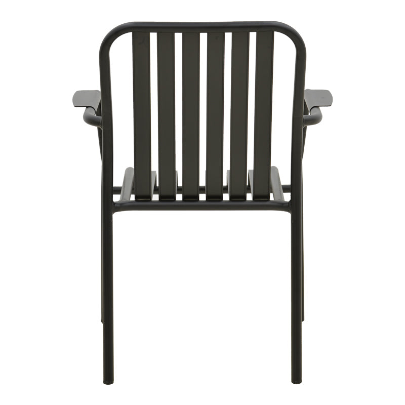 Scaun de exterior Vista stivuibil, aluminiu, Diverse culori, 62x60x84 cm - Negru