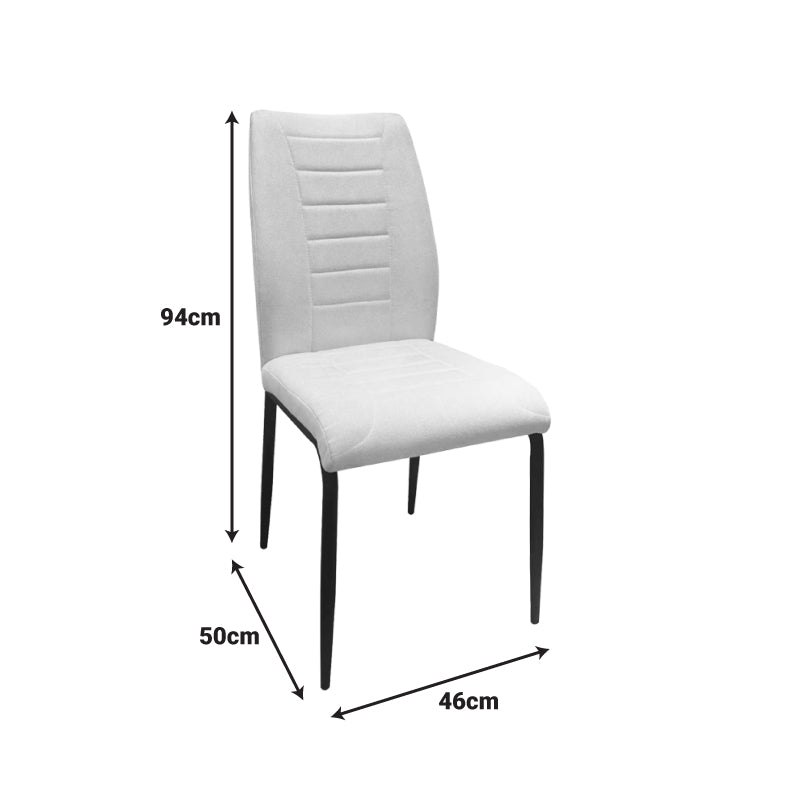 Scaun Wedena, Stofa, 46x50x94 cm - Bej