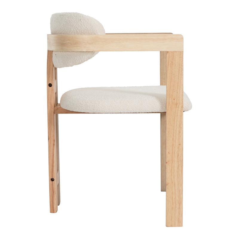 Scaun Winsor, Lemn rubberwood, Bej, 59x51x76 cm