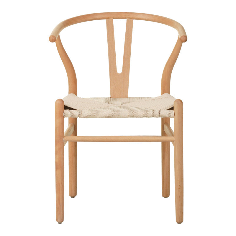 Scaun Wishbone rubberwood-rope, Natural, 60x51x80 cm