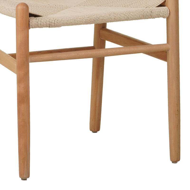 Scaun Wishbone rubberwood-rope, Natural, 60x51x80 cm