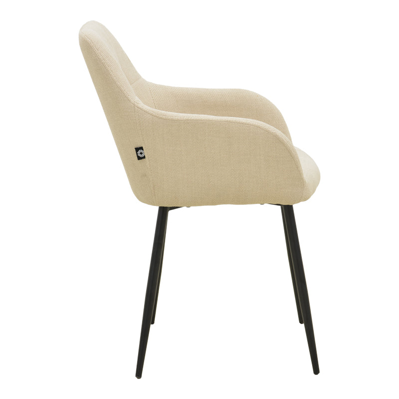Scaun Zerfia, Stofa, 43x60x85 cm - Bej