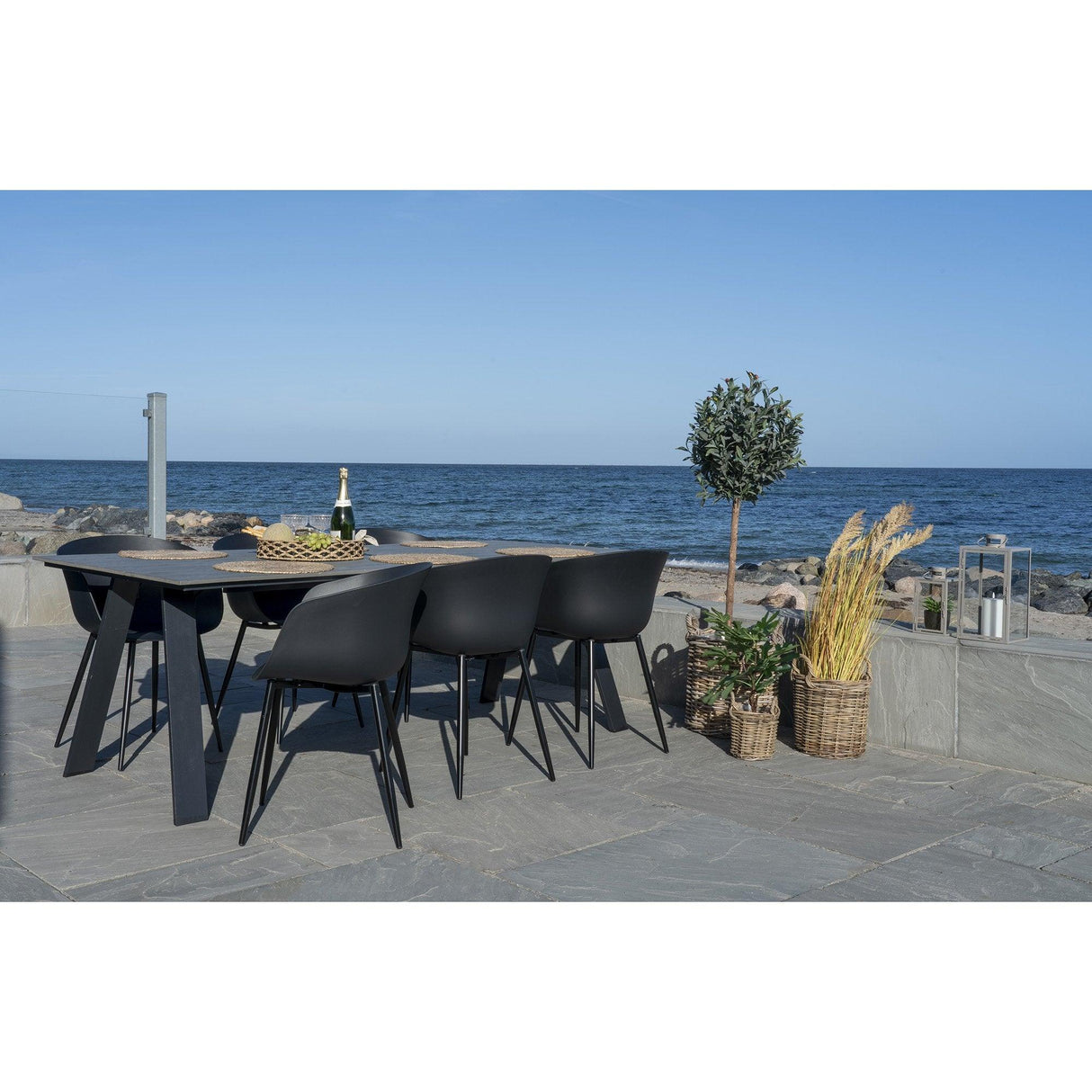 Scaune Roma, Negru, 55x79x53 cm