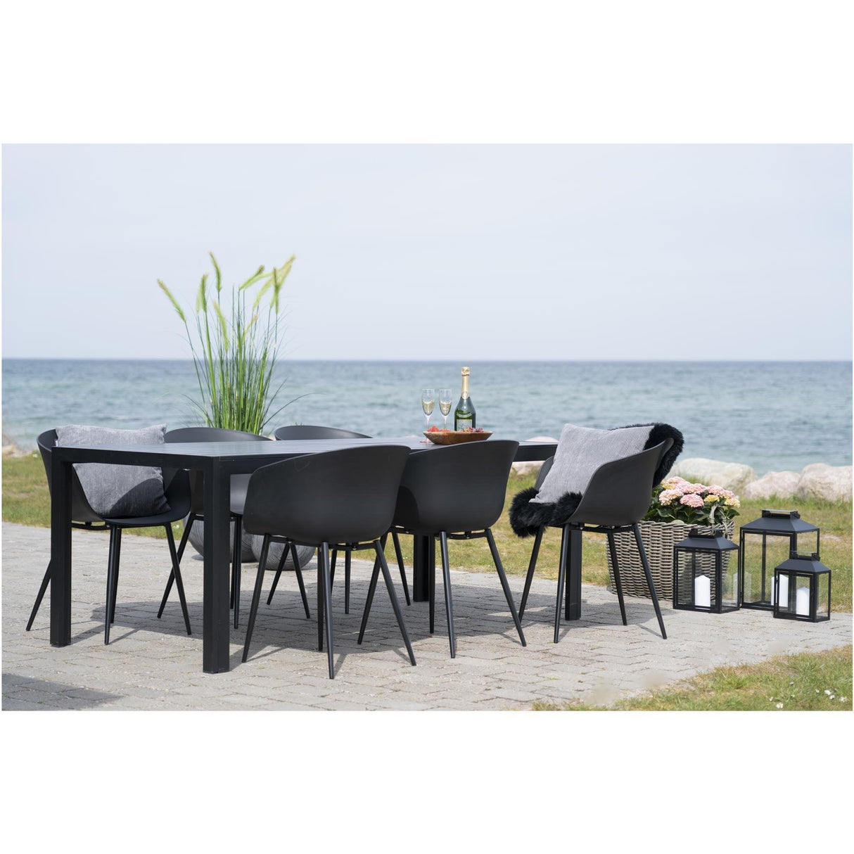 Scaune Roma, Negru, 55x79x53 cm