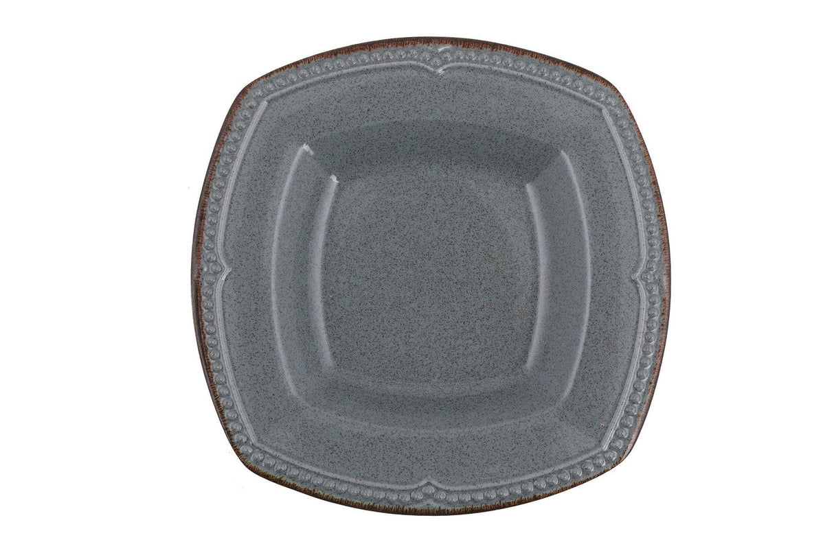 Serviciu de masa, 24 piese, Portelan, Albastru, 26x26x2 cm