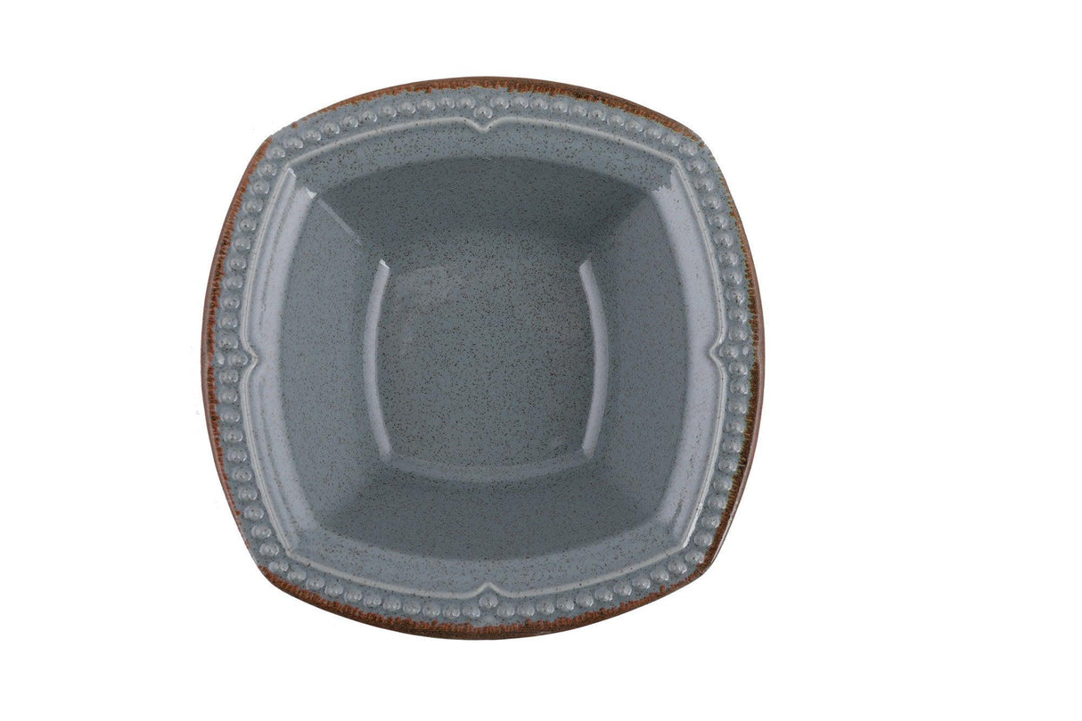 Serviciu de masa, 24 piese, Portelan, Albastru, 26x26x2 cm