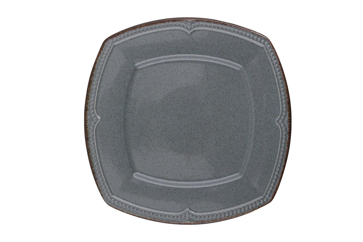 Serviciu de masa, 24 piese, Portelan, Albastru, 26x26x2 cm