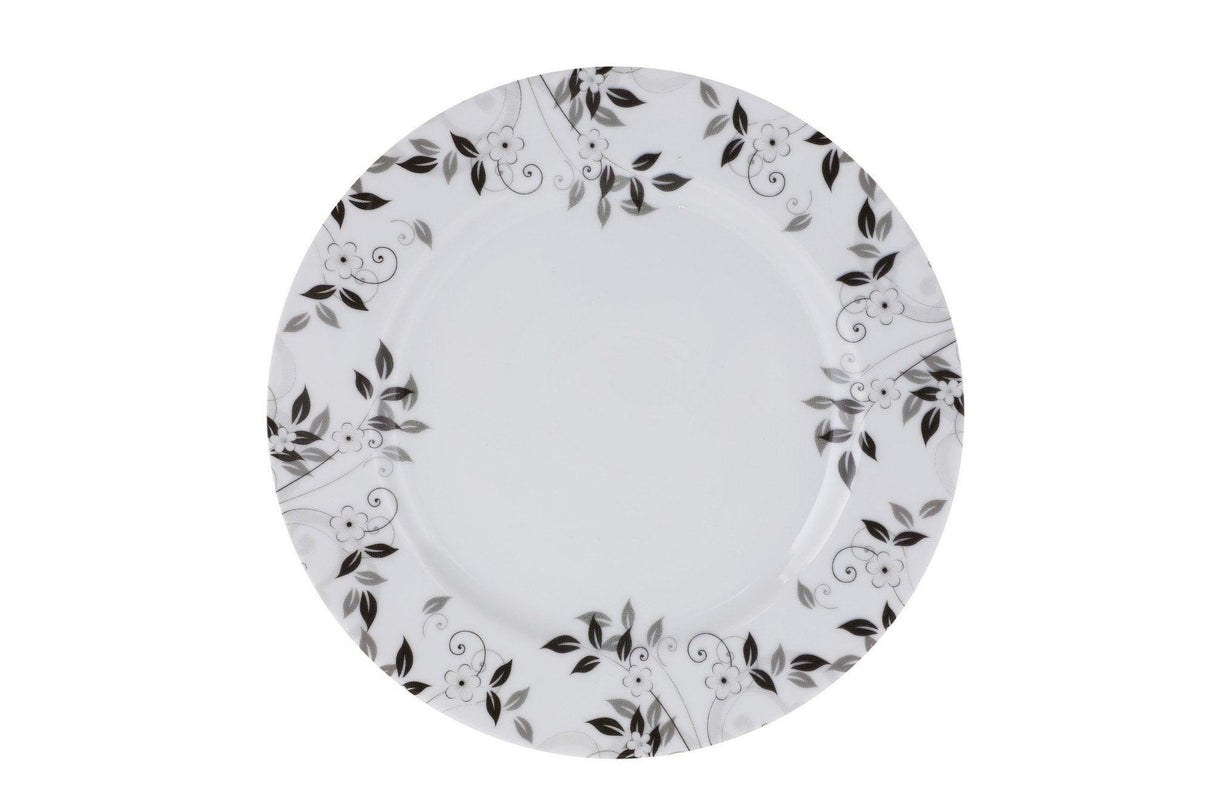 Serviciu de masa, 24 piese, Portelan, Alb, 25x25x2 cm