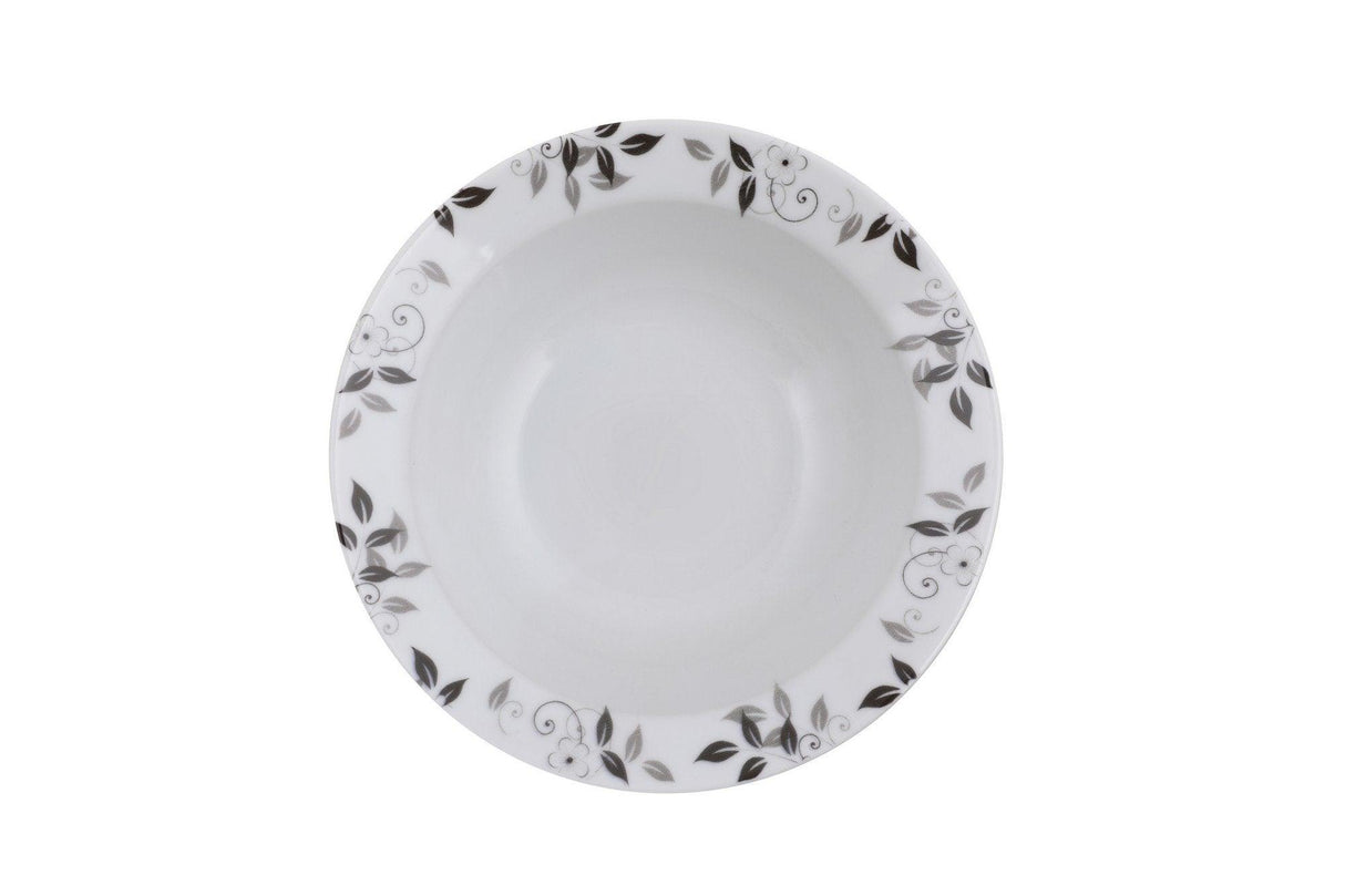 Serviciu de masa, 24 piese, Portelan, Alb, 25x25x2 cm