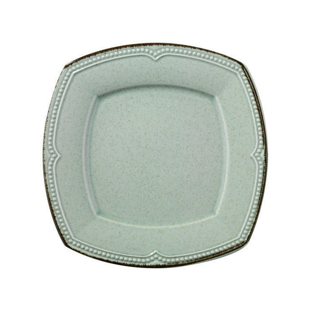 Serviciu de masa, 24 piese, Portelan, Verde, 26x26x2 cm