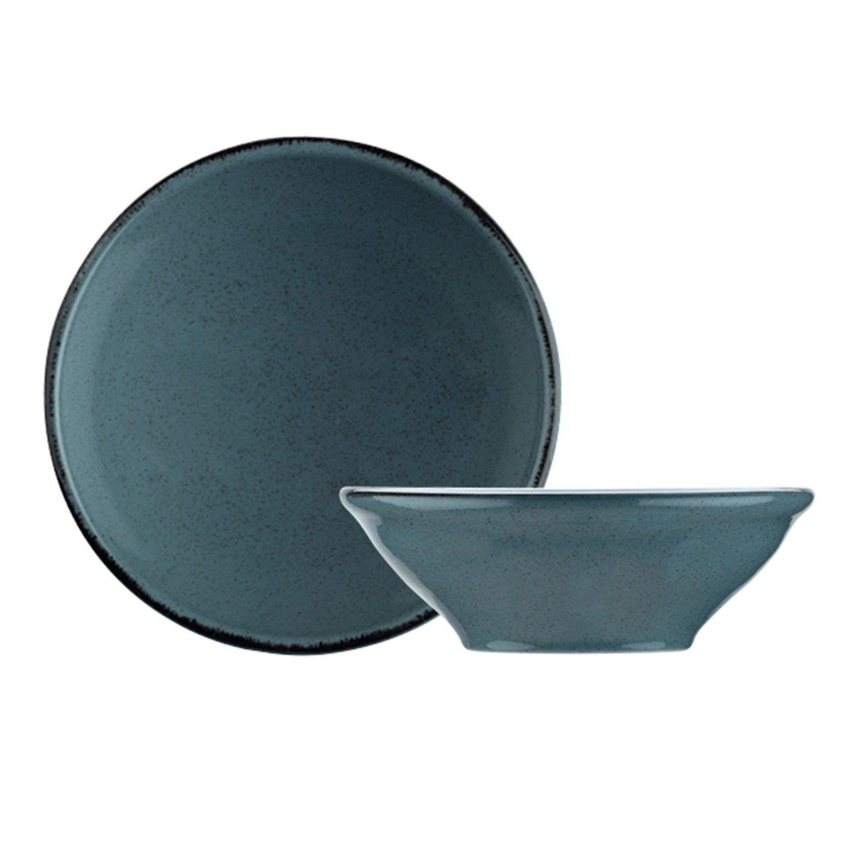 Serviciu de masa, 24 piese, Portelan, Albastru, 25x25x3 cm