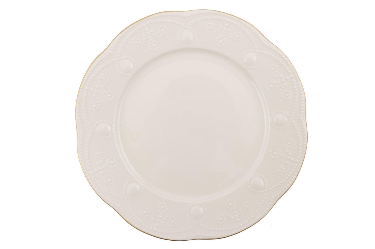 Serviciu de masa, 24 piese, Portelan, Crem - Auriu