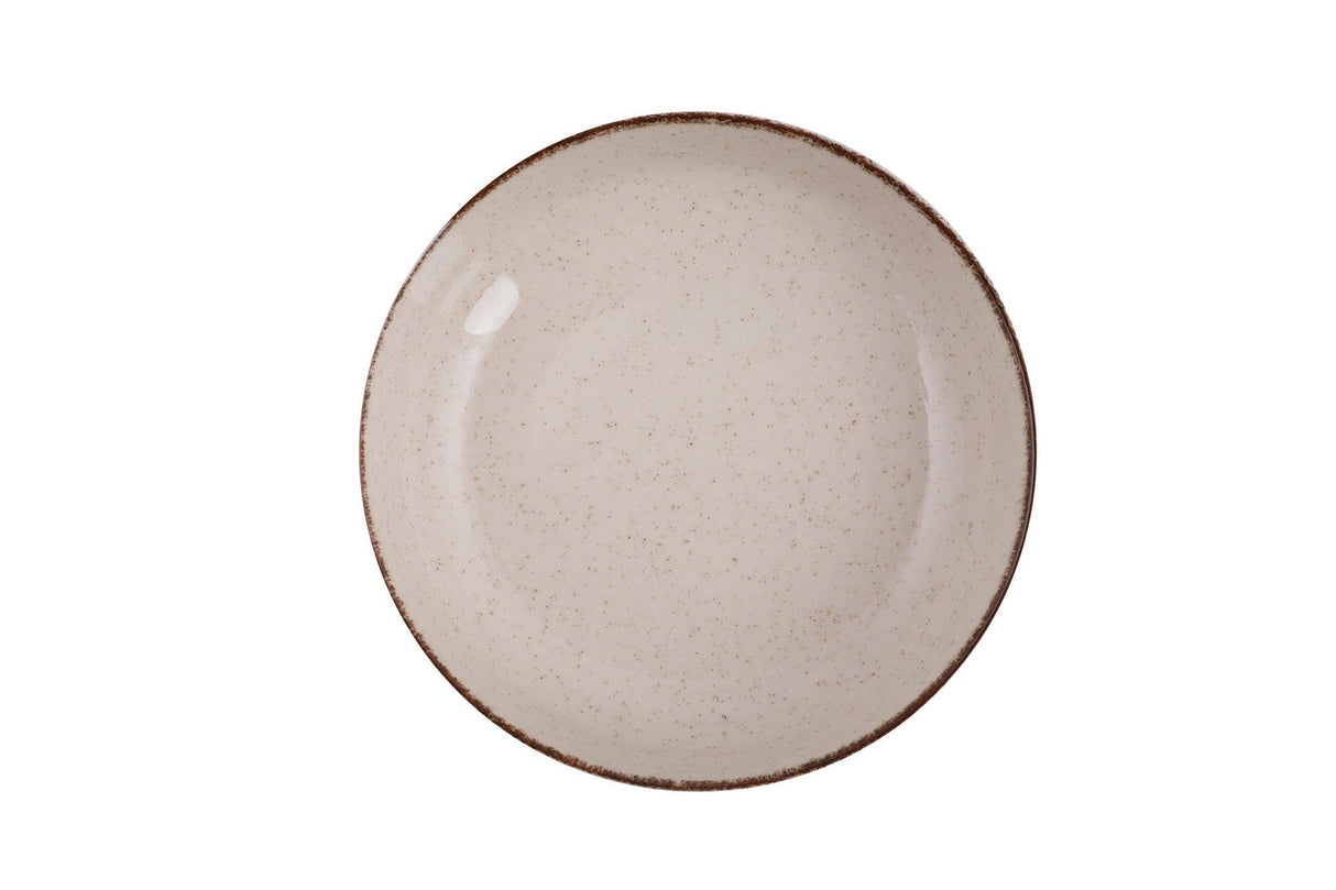 Serviciu de masa, 24 piese Sebo, Portelan, Bej, 27x27x2.5 cm