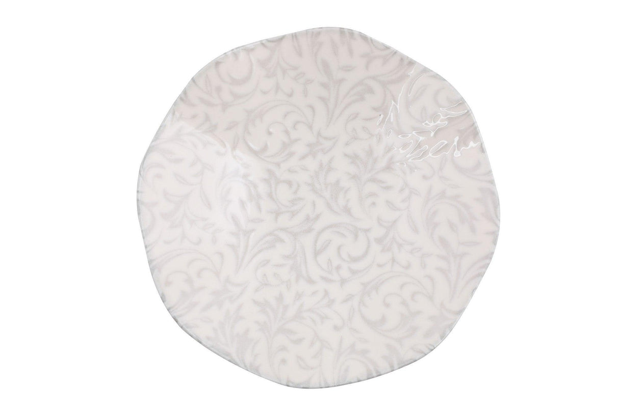 Serviciu de masa, Set 24 piese pentru cina, Portelan, Gri, 29x28x36 cm