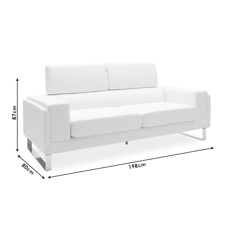 Set 2 canapele cu 2 locuri Shea, Negru, 198x80x87 cm