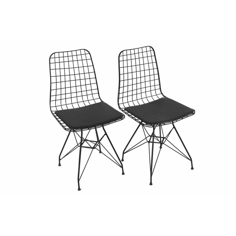 Set 2 Scaune, Interior/Exterior Landa, Negru, 53x51x80 cm