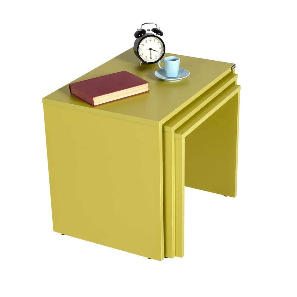 Set 3 Masute Cafea Zigon SHP-103-PP-1 Home Collection®, 55x47x40 cm - Verde | SKU: SHP-103-YY-1