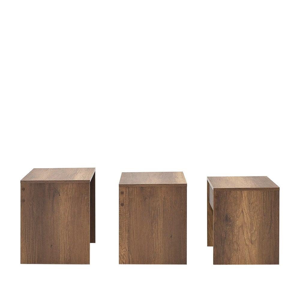Set 3 Masute Cafea Zigon SHP-103-PP-1 Home Collection®, 55x47x40 cm - Maro | SKU: SHP-103-OO-1