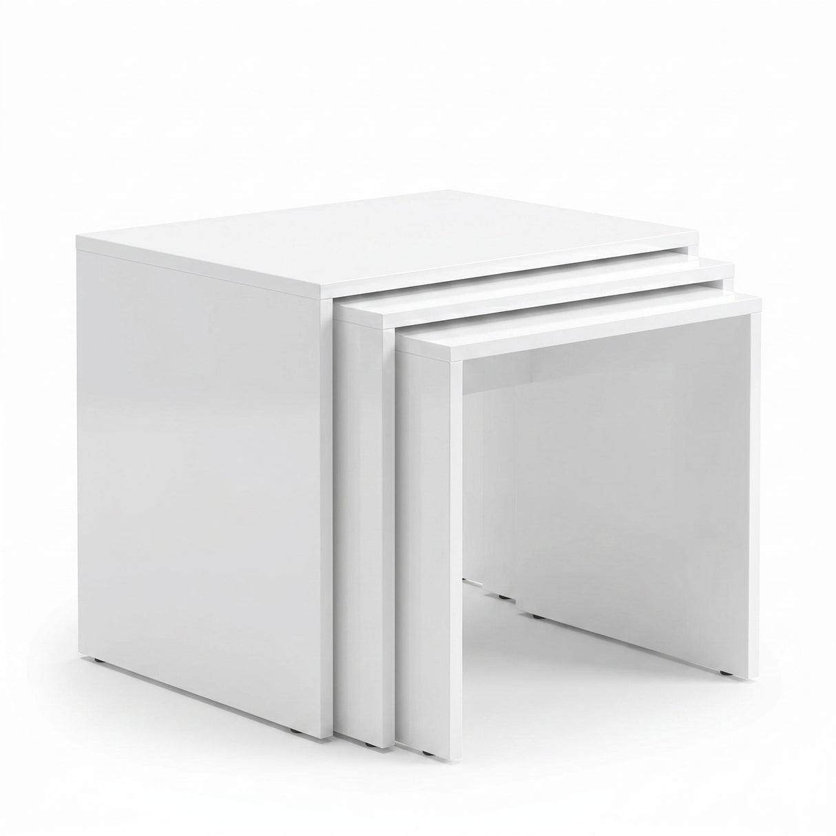 Set 3 Masute Cafea Zigon SHP-103-PP-1 Home Collection®, 55x47x40 cm - Alb | SKU: SHP-103-PP-1, SHP-103-YY-1, SHP-103-UU-1, SHP-103-HH-1, SHP-103-OO-1, SHP-103-TT-1, SHP-103-KK-1, SHP-103-FF-1
