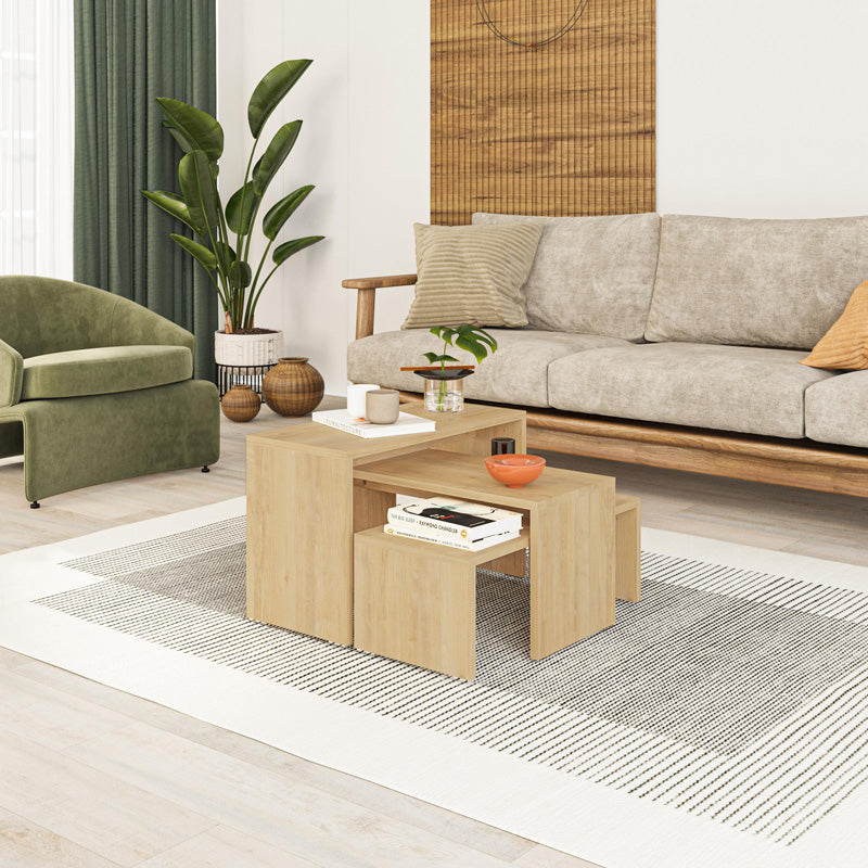 Set 3 masute Kantar, Natural, 65x30x39 cm