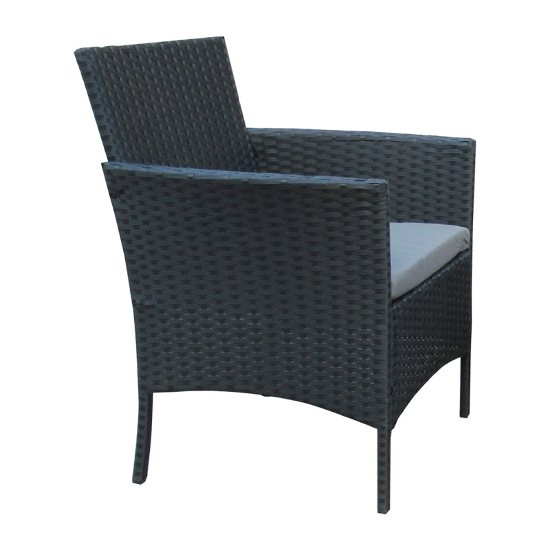 Set 4 buc masa si scaune de gradina Calmness, Negru, 104x55x79 cm