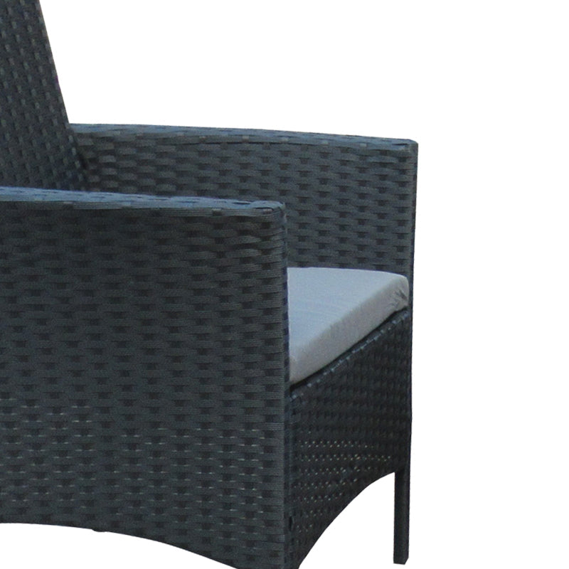 Set 4 buc masa si scaune de gradina Calmness, Negru, 104x55x79 cm