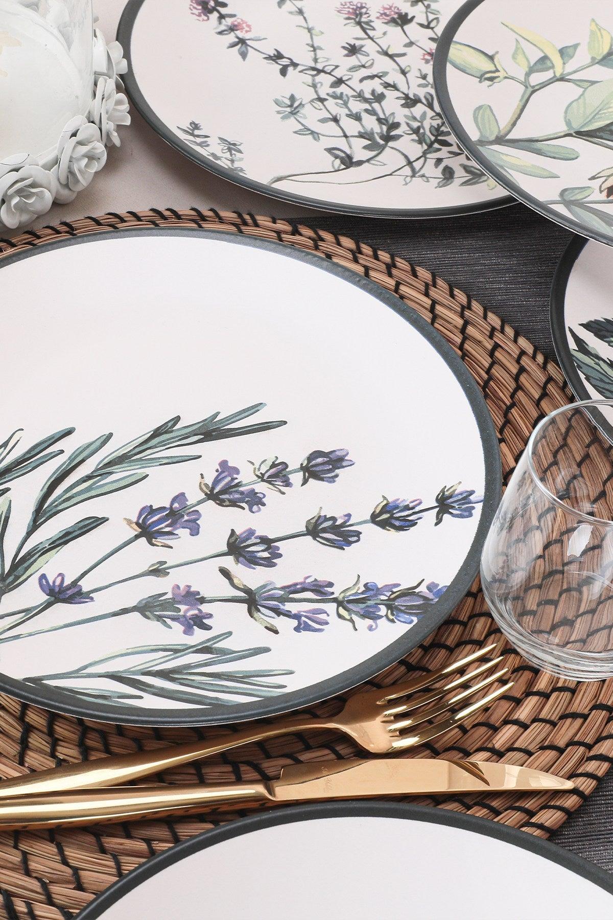 Set 6 Farfurii Cosanzeana, Ceramica, Alb, 25 cm