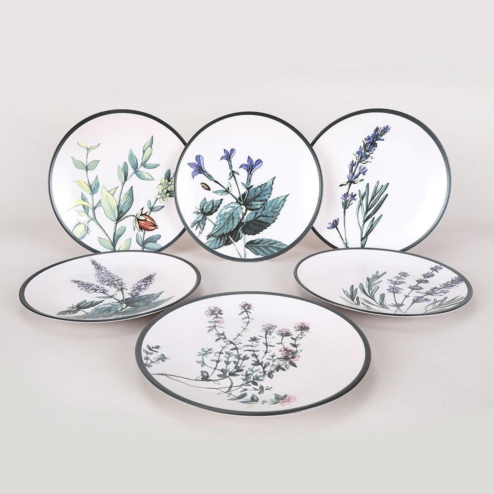 Set 6 Farfurii Cosanzeana, Ceramica, Alb, 25 cm
