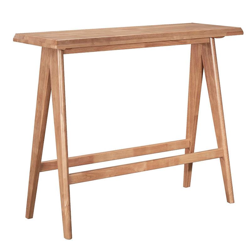 Set bar masa si scaune pentru sufragerie Winslow set 5 piese lemn de arbore de cauciuc, nuc deschis, 120x45x100 cm