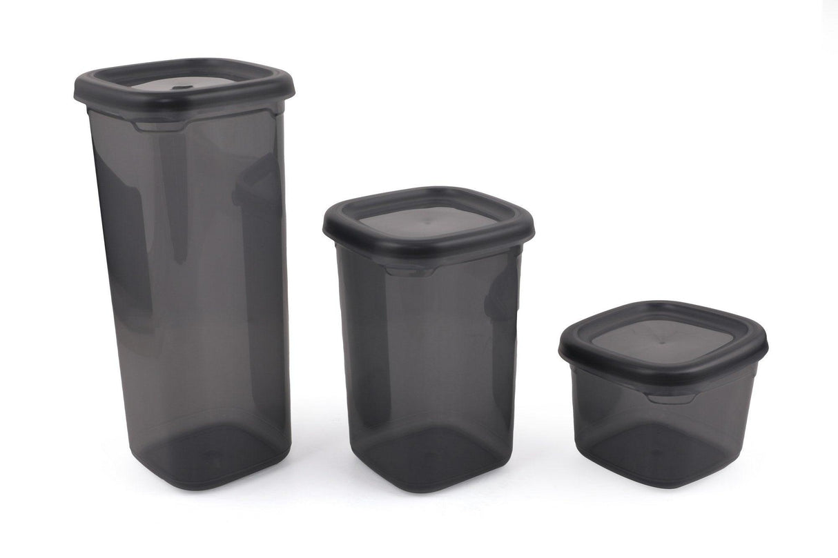 Set cutie de depozitare 18 buc, Gri, 11x11x23 cm