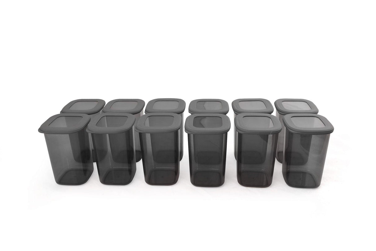 Set cutie de depozitare, Gri, 6.5x6.5x13 cm