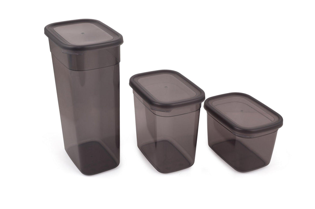 Set cutie de depozitare, Gri, 12x16.5x11.2 cm