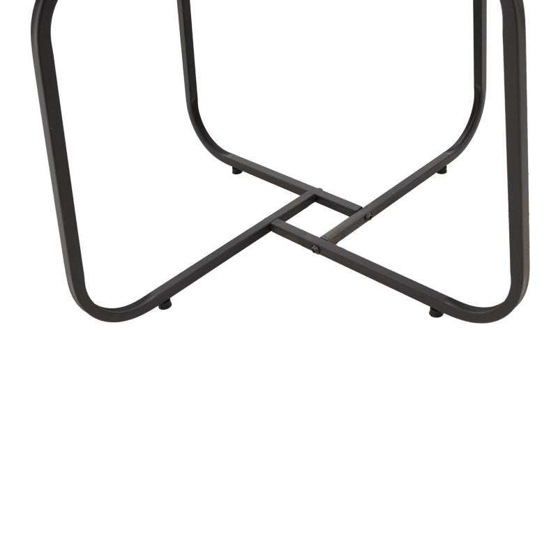 Set 2 mese de cafea Crismory, MDF si metal, 70x70x47 cm - Alb