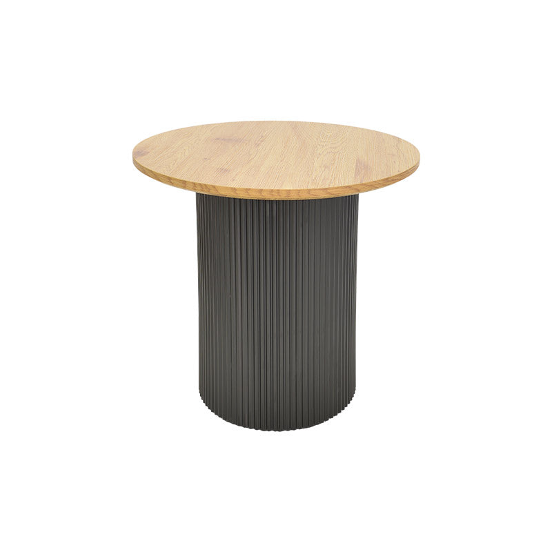 Set 2 mese de cafea Dovel, MDF si metal, 70x70x45 cm - Sonoma-Negru