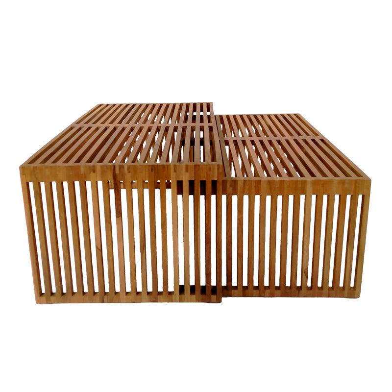Set de 2 mese de gradina Tinnie Boho, Natural, 116x60x46 cm