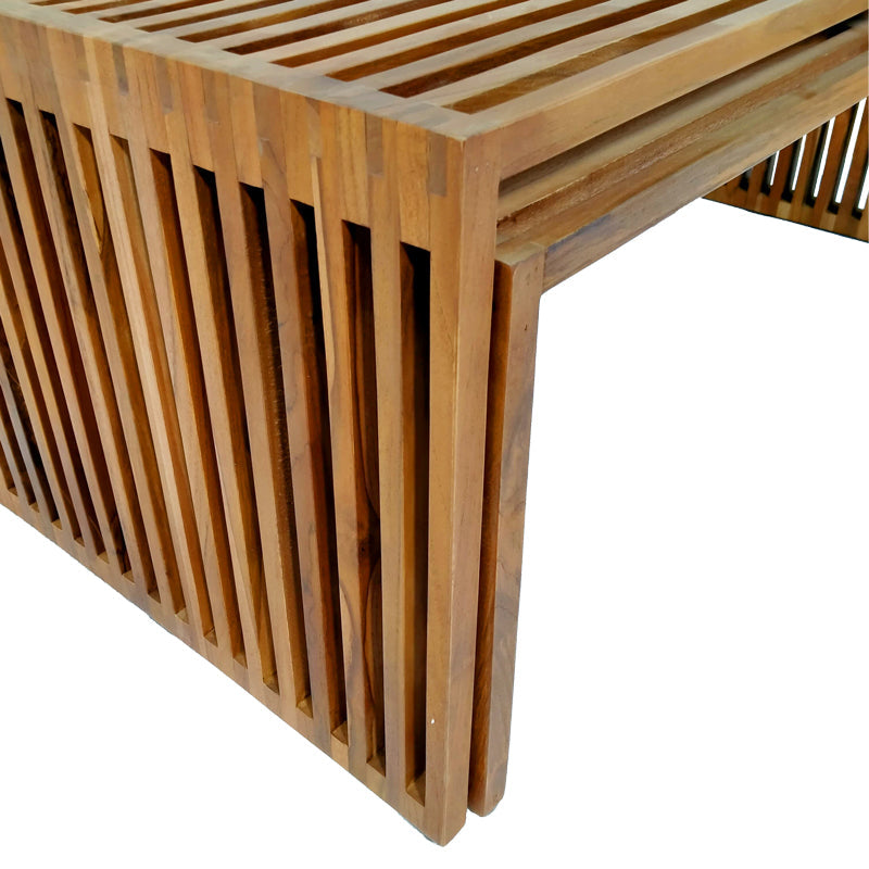 Set de 2 mese de gradina Tinnie Boho, Natural, 116x60x46 cm