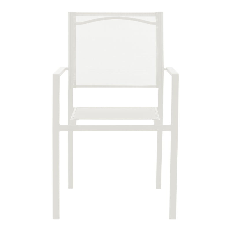 Set de 3 buc masa si scaune de gradina Valor-Confidence B metal, alb, 60x60x70 cm